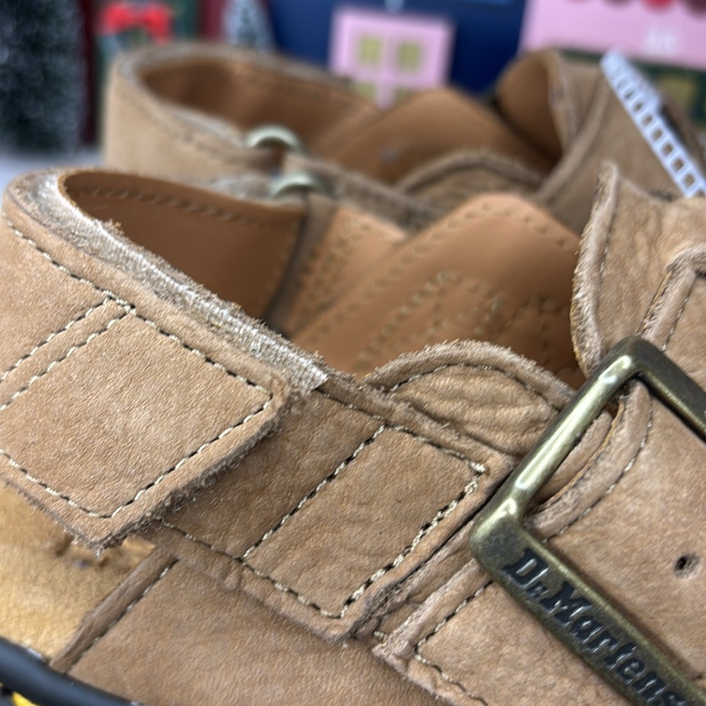 Dr. Martens Jorge II Slingbacks Mule Sandal Suede Brown Light Sand Women's 5 NEW - Picture 7 of 9
